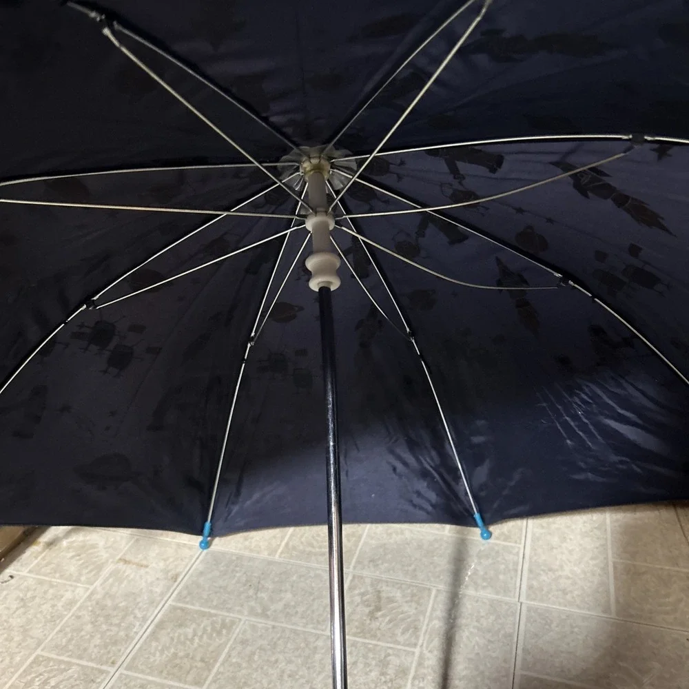 Rare Hatley Child Umbrella Whimsical Alien Cartoon Print‎